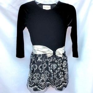 Rare Editions Black and Silver Holiday Dress